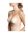 BYE-BRA - SUJETADOR INVISIBLE BEIGE COPA D