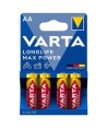 VARTA - MAX POWER PILE ALCALINE AA LR6 4 UNITÉ