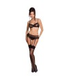 PASSION - WOMAN LOVELIA SET DE TRES PIEZAS NEGRO S/M