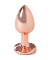 SECRETPLAY - PLUG ANAL EN MÉTAL OR ROSE PETITE TAILLE 7 CM