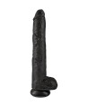 KING COCK - PÉNIS RÉALISTE AVEC BOULES 30.5 CM NOIR