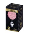 ALIVE - PLUG DE PLAISIR ANAL LISSE MÉTAL FLUFFY ROSE TAILLE M