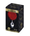 ALIVE - PLUG DE PLAISIR ANAL LISSE MÉTAL FLUFFY ROUGE TAILLE S