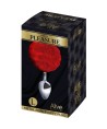 ALIVE - PLUG DE PLAISIR ANAL LISSE MÉTAL FLUFFY ROUGE TAILLE L