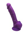 SILEXD - MODÈLE 1 PÉNIS RÉALISTE PREMIUM SILEXPAN SILICONE VIOLET 17.5 CM