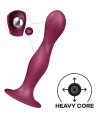 SATISFYER - DOUBLE BALL-R DILDO SILICONA GRANATE