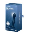 SATISFYER - DOUBLE BALL-R DILDO SILICONA GRANATE