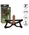 CALEXOTICS - EXTENSION PERFORMANCE MAXX RÉALISTE AVEC HARNAIS PEAU MARRON