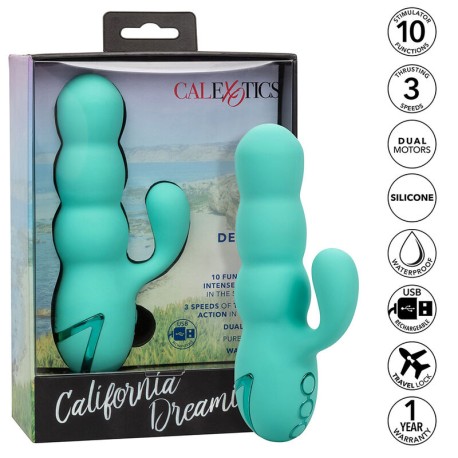 CALEXOTICS - VIBRATEUR DEL MAR DIVA RABBIR AQUA GREEN PAR CALIFORNIA DREAMING