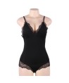 SUBBLIME - TEDDY DÉTAIL DENTELLE FLORALE NOIR L/XL