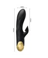 PRETTY LOVE - VIBRATEUR DE LUXE RECHARGEABLE NOIR PLAQUÉ OR