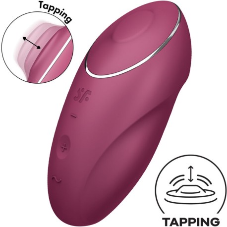 SATISFYER - TAP CLIMAX 1 VIBRADOR LAY-ON ROJO