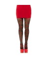 LEG AVENUE - BAS TAUPES CERISE NOIRE