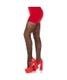 LEG AVENUE - BAS TAUPES CERISE NOIRE