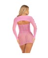 LEG AVENUE - ROBE COEUR NOEUDS ROSE TAILLE UNIQUE