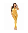 LEG AVENUE - VESTIDO DE REJILLA LARGO AMARILLO TALLA ÚNICA