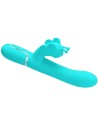 PRETTY LOVE - VIBRATEUR MULTIFONCTION LAPIN 4 EN 1 PAPILLON AQUA VERT