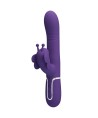 PRETTY LOVE - VIBRATEUR MULTIFONCTION LAPIN 4 EN 1 PAPILLON VIOLET