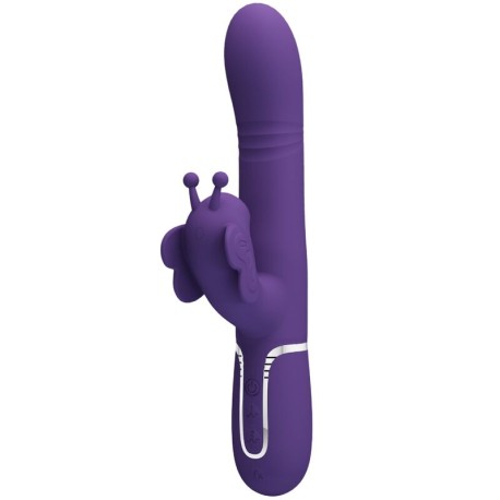 PRETTY LOVE - VIBRATEUR MULTIFONCTION LAPIN 4 EN 1 PAPILLON VIOLET