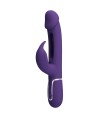 PRETTY LOVE - VIBRATEUR MULTIFONCTION 3 EN 1 KAMPAS RABBIT AVEC LANGUE VIOLET