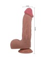 PRETTY LOVE - SÉRIE SLIDING SKIN GODE RÉALISTE AVEC VENTOUSE SLIDING SKIN MARRON 23,4 CM