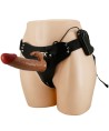 PRETTY LOVE - MARION HARNAIS SLIP UNIVERSEL AVEC DILDO VIBRANT 19 CM MARRON