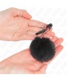 KINK - PINCE A METON BOULE EN FAUSSE FOURRURE NOIR 6 CM