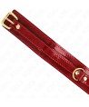 KINK - COLLIER AJUSTABLE ROUGE VIN AVEC DÉTAILS DORÉS 29-42,5 CM X 4 CM