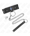 KINK - COLLIER 65 CM AVEC BRACELET AVEC DIAMANTS BLEU AJUSTABLE 36-43 CM X 5 CM