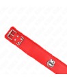 KINK - COLLIER AVEC LAISSE 116 CM AVEC CLOUS ARGENTÉS MODÈLE 4 ROUGE AJUSTABLE 40-48 CM X 6 CM