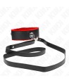 KINK - COLLIER AVEC CEINTURE 116 CM AVEC BRACELET EN CUIR ROUGE AJUSTABLE 40-48 CM X 6 CM