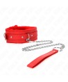 KINK - COLLIER AVEC LAISSE 65 CM AVEC RESTRICTIONS ROUGE 36-42 CM X 5,5 CM