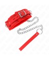 KINK - COLLIER AVEC LAISSE 65 CM AVEC RESTRICTIONS ROUGE 36-42 CM X 5,5 CM