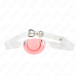 KINK - GAG EN FORME DE SUCETTE ROSE 5,5 x 4 CM AJUSTABLE 43-60 CM