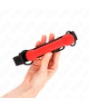 KINK - GAG EN OS AVEC SANGLE EN CUIRETTE ROUGE AJUSTABLE 41-57 CM