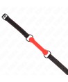 KINK - GAG EN OS AVEC SANGLE EN CUIRETTE ROUGE AJUSTABLE 41-57 CM