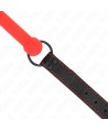 KINK - GAG EN OS AVEC SANGLE EN CUIRETTE ROUGE AJUSTABLE 41-57 CM