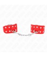 KINK - BRACELETS AVEC DOUBLE LIGNE DE CLOUS RÉGLABLES ROUGE