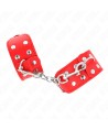 KINK - BRACELETS AVEC DOUBLE LIGNE DE CLOUS RÉGLABLES ROUGE