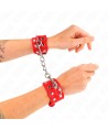 KINK - BRACELETS AVEC DOUBLE LIGNE DE CLOUS RÉGLABLES ROUGE