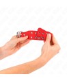 KINK - BRACELETS AVEC DOUBLE LIGNE DE CLOUS RÉGLABLES ROUGE