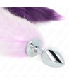 KINK - PLUG ANAL TAILLE S 7 X 3 CM AVEC QUEUE SYNTHÉTIQUE 40 CM VIOLET