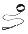 CALEXOTICS - NOCTURNAL COLLIER ET LAISSE EN CUIR RÉGLABLE NOIR