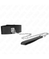 KINK - COLLIER AVEC CEINTURE 65 CM AVEC LARGE BRACELET NOIR AJUSTABLE 33,5-41 CM X 5 CM