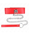 KINK - COLLIER AVEC CEINTURE 65 CM AVEC LARGE BRACELET ROUGE AJUSTABLE 33,5-41 CM X 5 CM