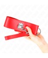 KINK - COLLIER AVEC CEINTURE 65 CM AVEC LARGE BRACELET ROUGE AJUSTABLE 33,5-41 CM X 5 CM