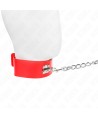 KINK - COLLIER AVEC CEINTURE 65 CM AVEC LARGE BRACELET ROUGE AJUSTABLE 33,5-41 CM X 5 CM