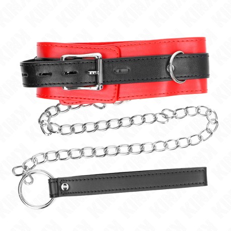 KINK - COLLIER AVEC CEINTURE 65 CM AVEC SANGLE ROUGE 54 X 4,5 CM