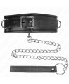 KINK - COLLIER AVEC BRACELET IMITATION CUIR ÉPONGE MODÈLE 3 RÉGLABLE 37-54 CM X 3 CM