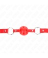 KINK - BÂTON RESPIRANT 4 CM AVEC DOUBLE RIVET MODÈLE 1 ROUGE 62,5 x 2,5 CM RÉGLABLE 42-58 CM